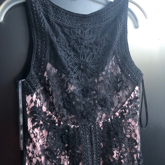 NWT Sue Wong Black and Pink Embroidered Dress - Picture 9 of 10